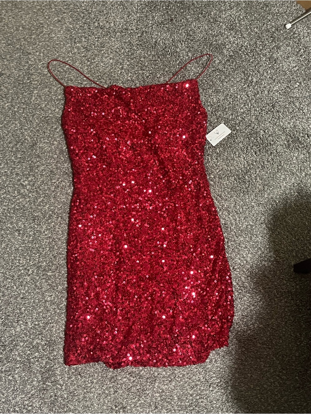 Windsor Red Sequin Bodycon Mini Dress
